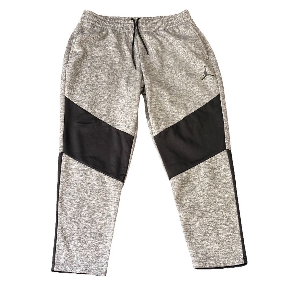 Jordan‎ Men's  Size- 2XL Alpha Therma Fleece Pants DRI-FIT Gray Black Drawstring